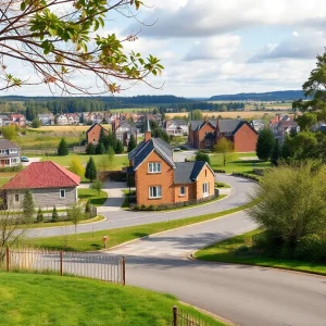 Visual representation of residential neighborhood planning in Aiken County.