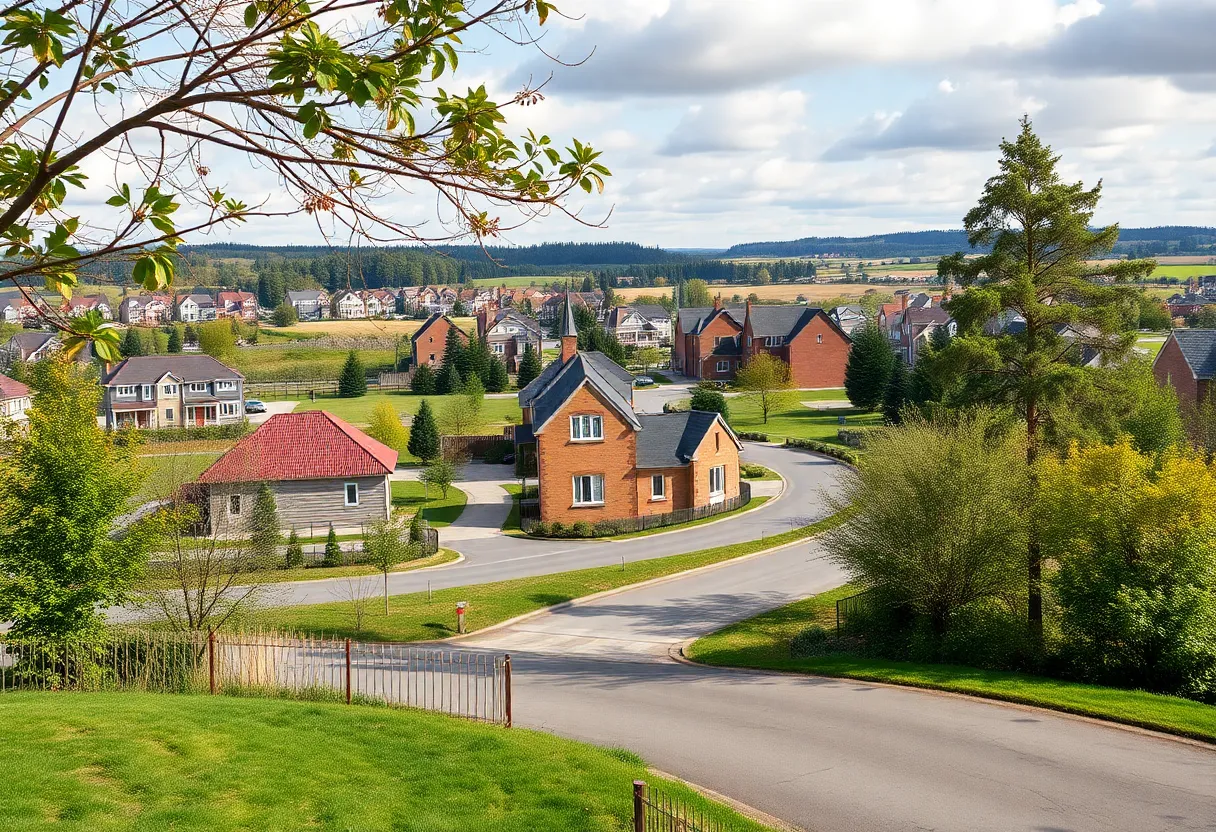 Visual representation of residential neighborhood planning in Aiken County.