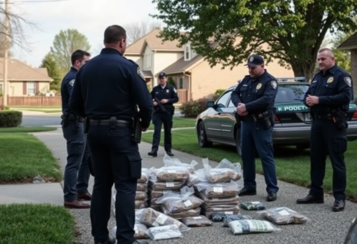 Law enforcement officials conducting a drug bust in Aiken County