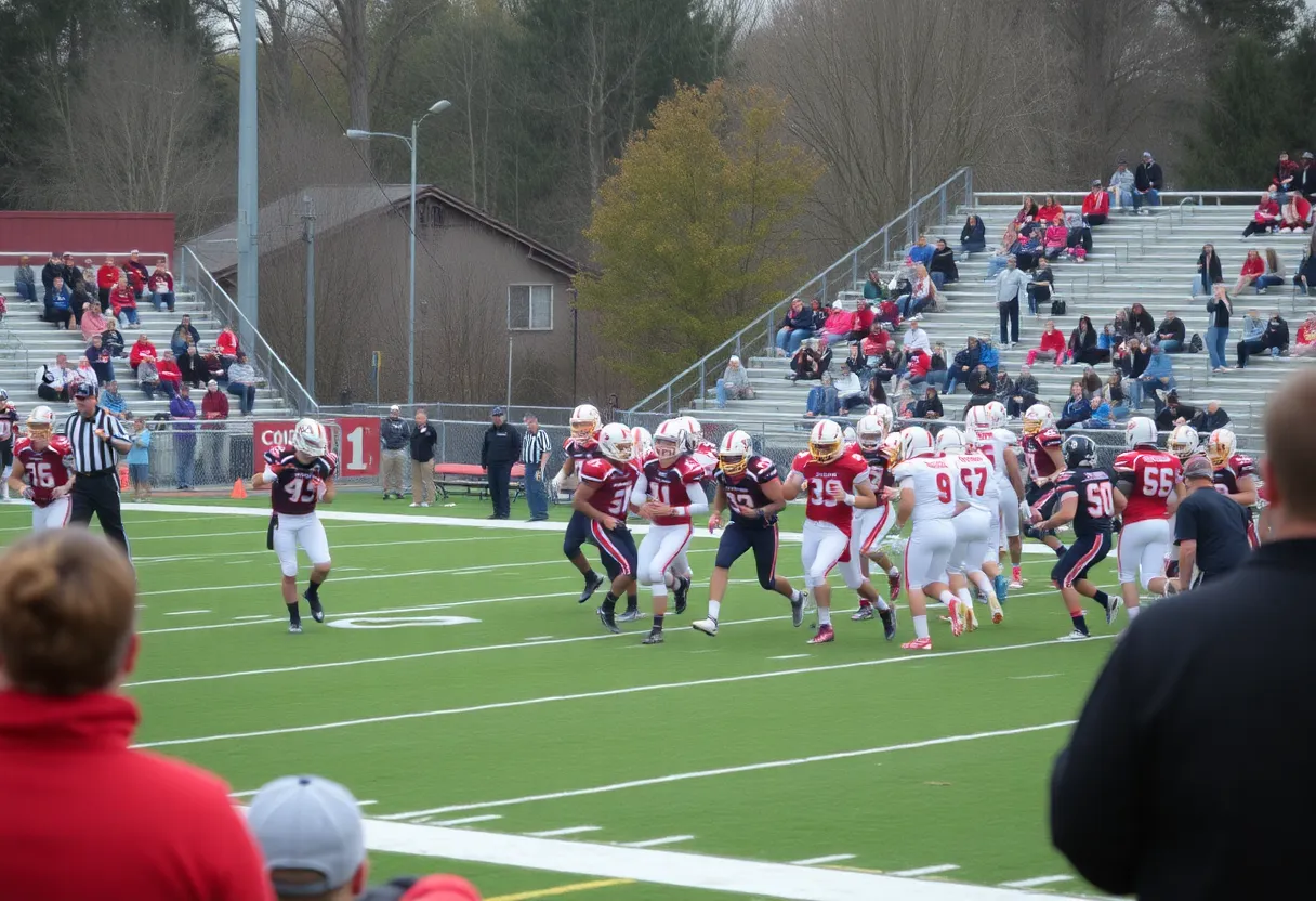 Local high school football teams play during the Aiken County Jamboree