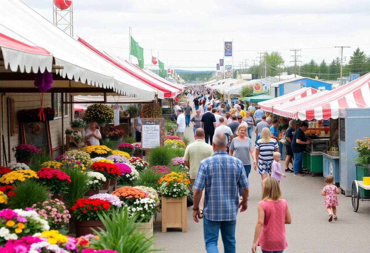 Families and vendors at the Aiken Home and Garden Show