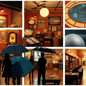 Indoor activities in Aiken: museum exhibits, pinball arcade, art class, planetarium dome, cozy dining and antiques