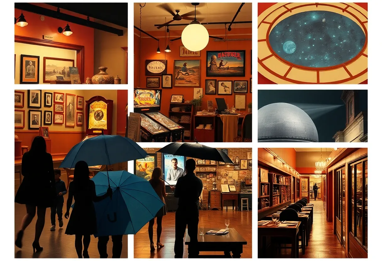 Indoor activities in Aiken: museum exhibits, pinball arcade, art class, planetarium dome, cozy dining and antiques