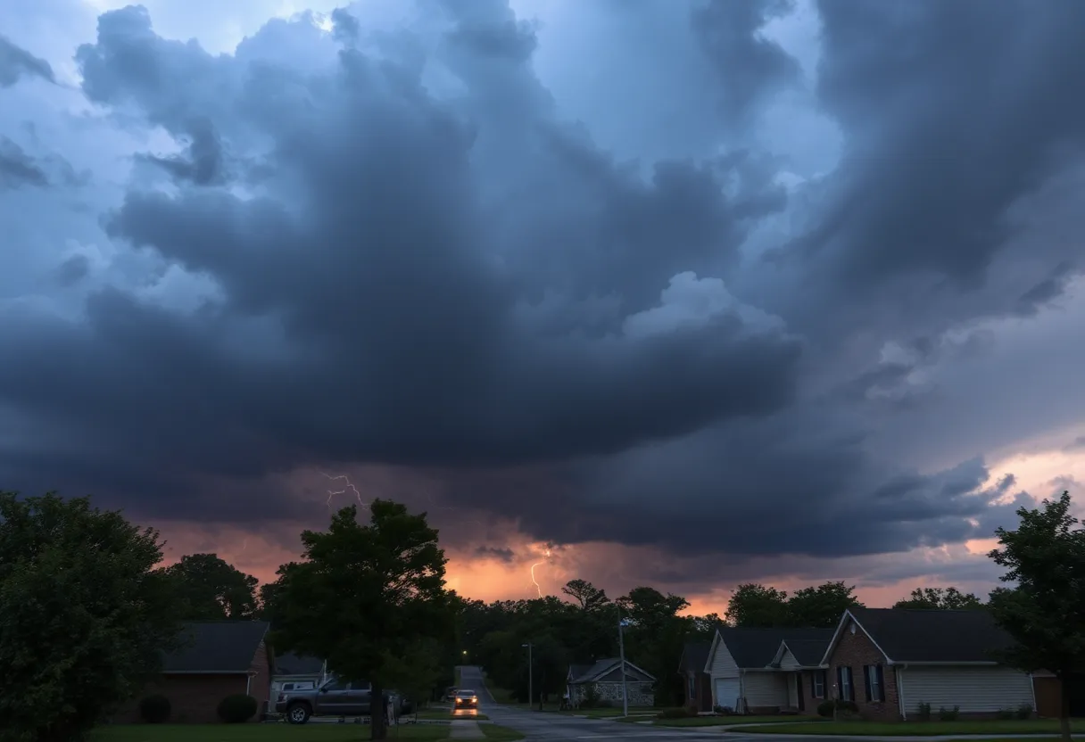 Stormy weather over Aiken, S.C.