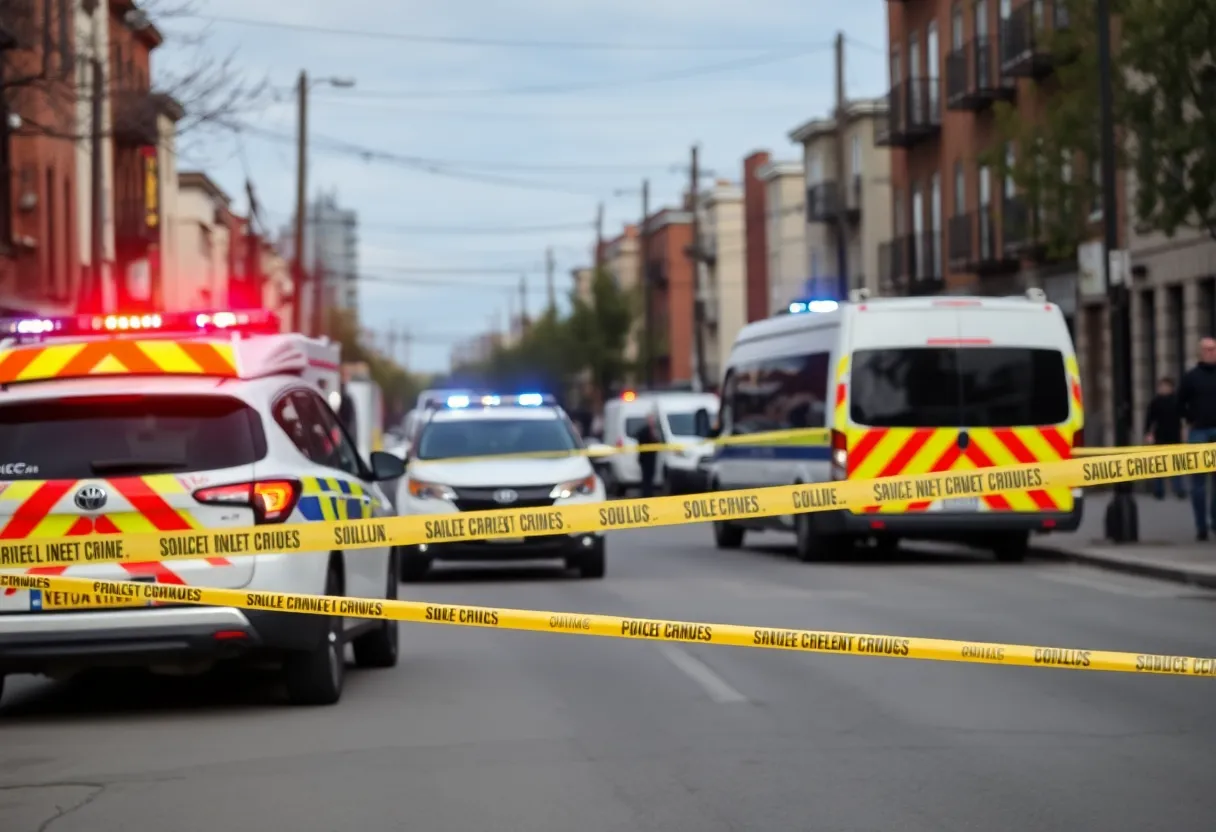 Police investigation at a crime scene in Clinton SC