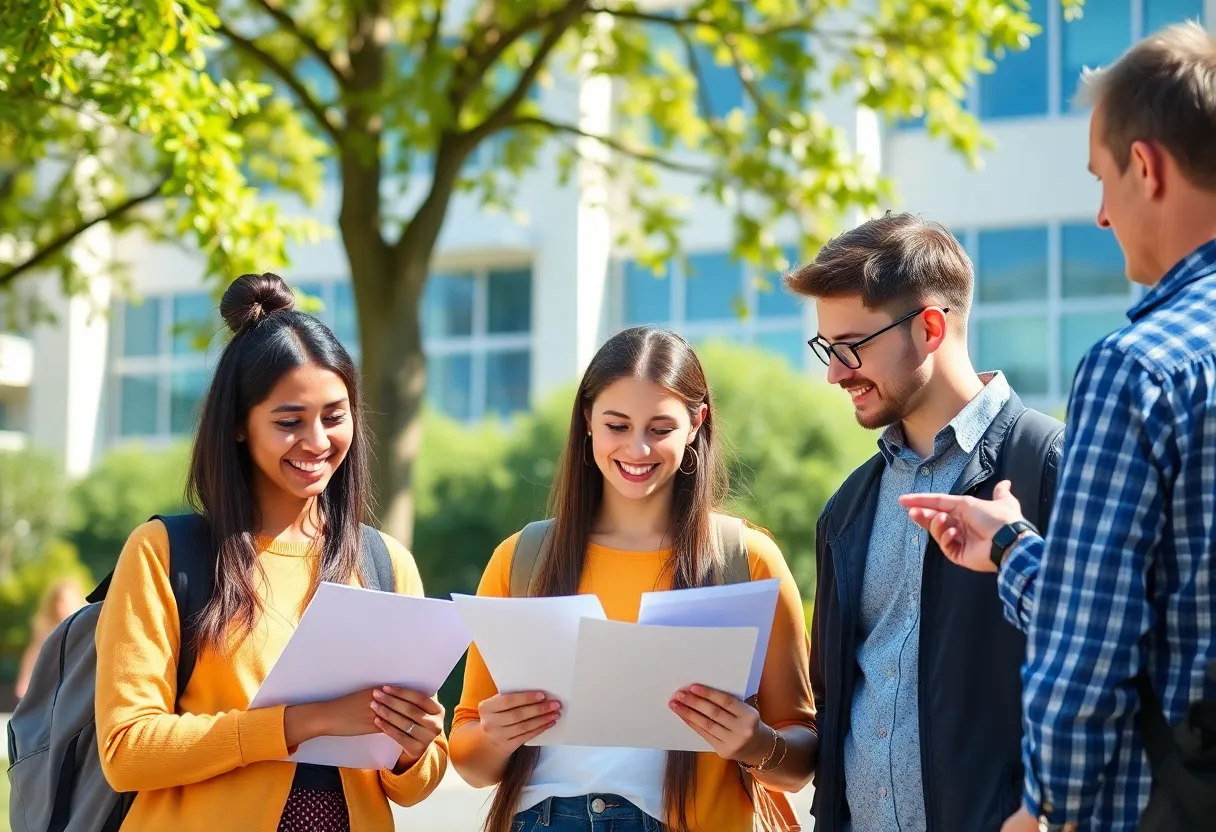 Students receiving guidance during College Application Month at South Aiken High School