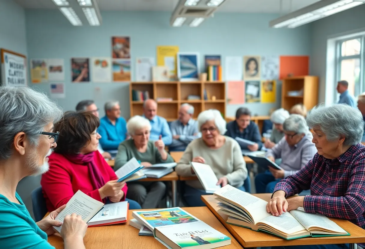 Older adults participating in a learning activity at USC Aiken