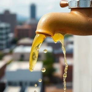 Yellow discolored water coming from a faucet in Aiken, SC