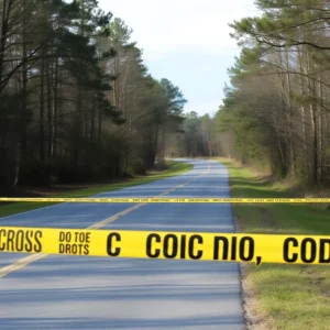 Police investigation area in Harleyville, SC