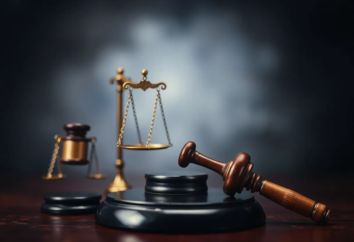 Abstract representation of justice and child protection.