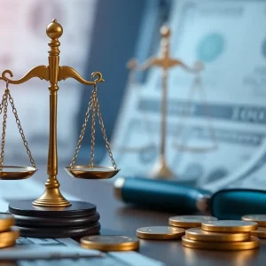 Abstract depiction of justice related to Social Security fraud