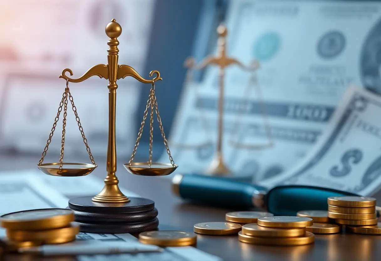 Abstract depiction of justice related to Social Security fraud