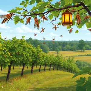 Lantern flies damaging grapevines and maple trees in South Carolina