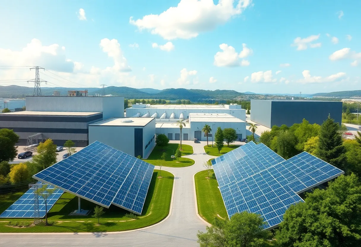 Illustration of the future meta data center at Sage Mill Industrial Park in Aiken County.