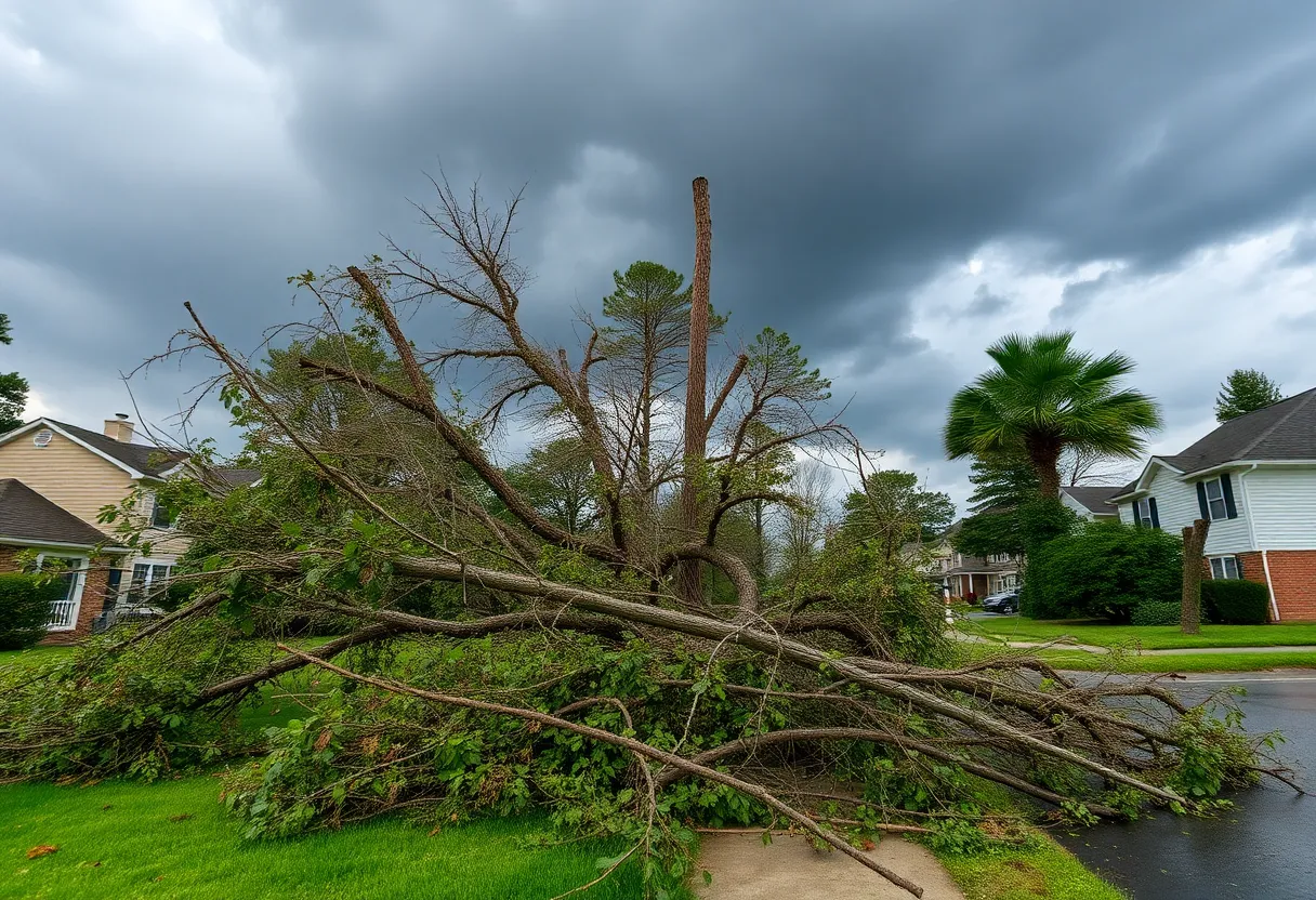 Damage caused by severe storm in Aiken County