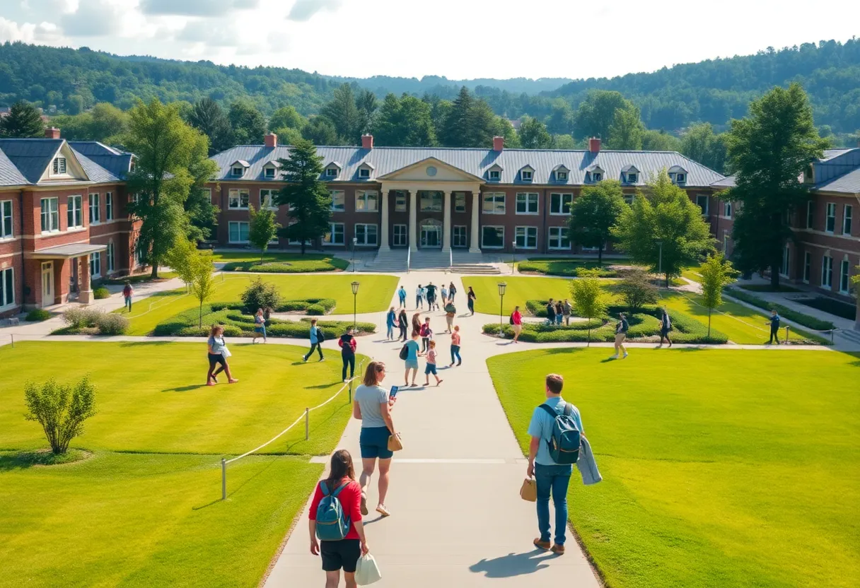Students at a private K-12 school in Augusta enjoying outdoor activities