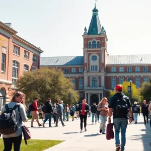 Students engaging on the USC Aiken campus