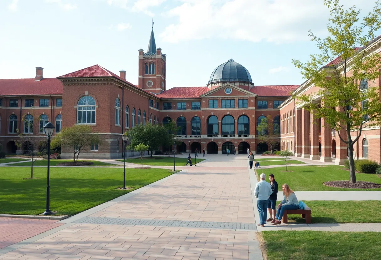 Modern university campus representing USC Aiken's rebranding efforts