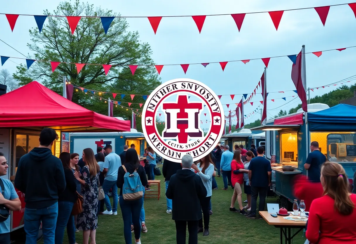 Community celebration for USCA's new brand identity with live music and food trucks.