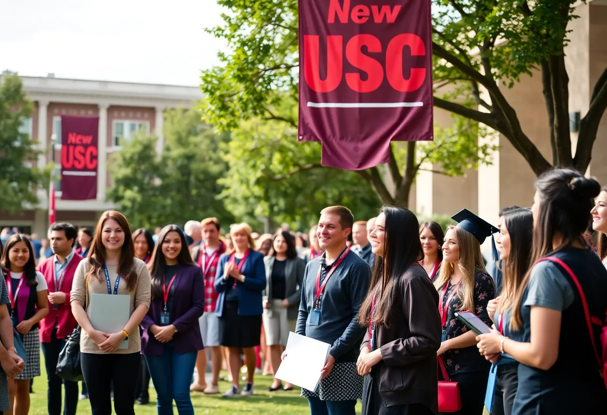Welcoming ceremony for freshmen at USC Aiken with new branding.