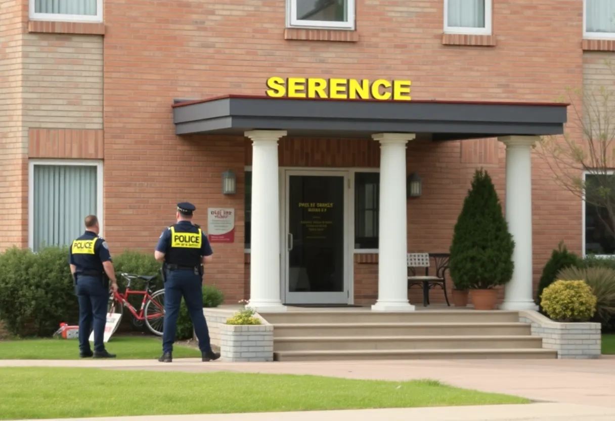 Wagener Fire Department building during investigation
