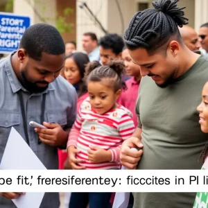 A community gathering advocating for parental rights.