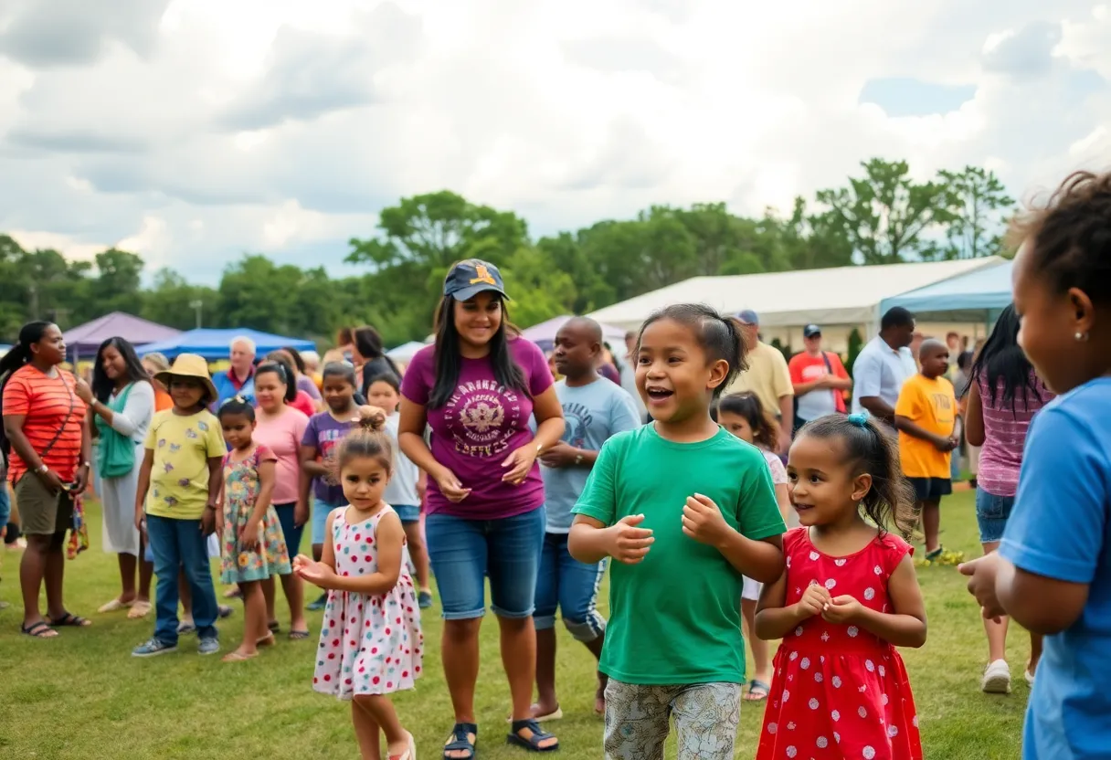 Families enjoying community events in Aiken County
