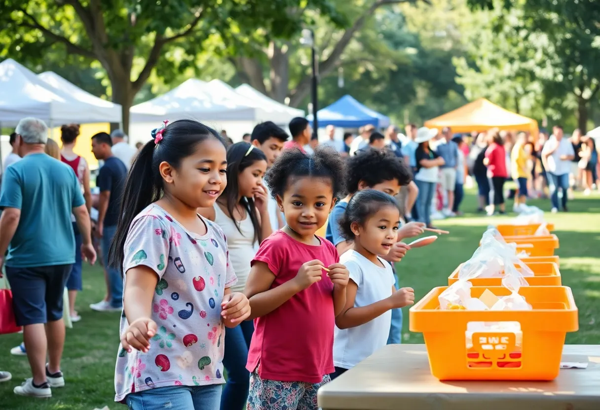 Families enjoying Aiken County community events