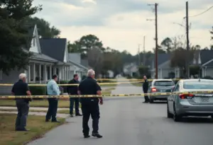 Law enforcement investigating a stabbing incident in Aiken County