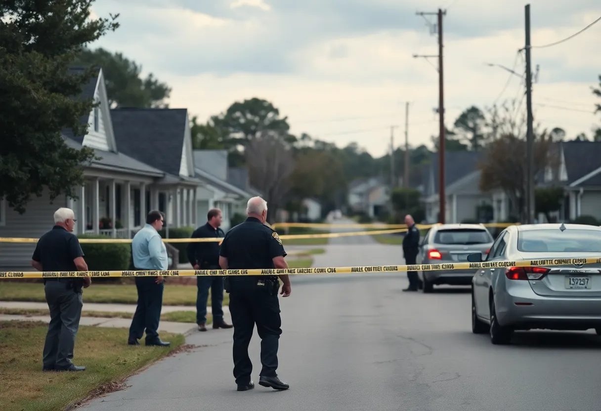 Law enforcement investigating a stabbing incident in Aiken County