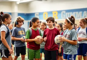 Students participating in sports and showcasing leadership at Aiken High School