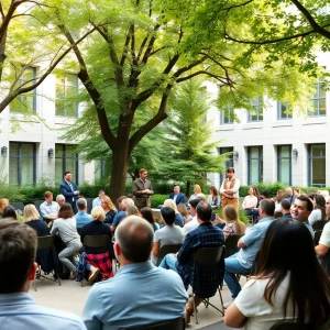 Audience attending the Aiken in the Alley lecture series at USC Aiken