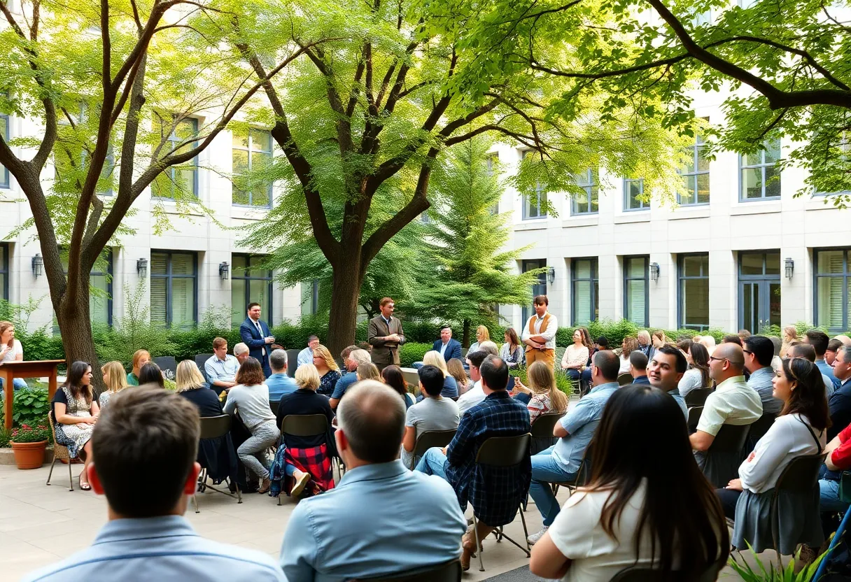 Audience attending the Aiken in the Alley lecture series at USC Aiken