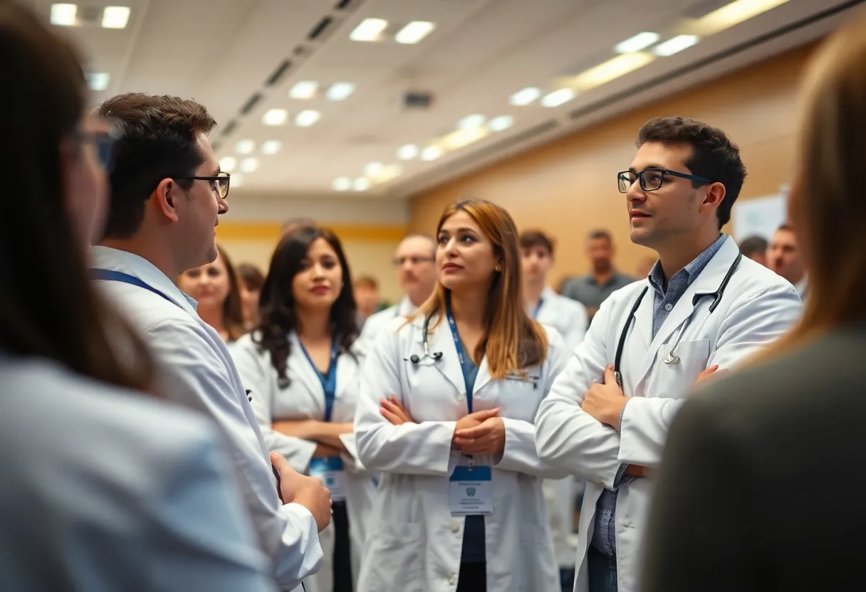 Medical residents presenting research at Aiken Regional's Resident Research Day