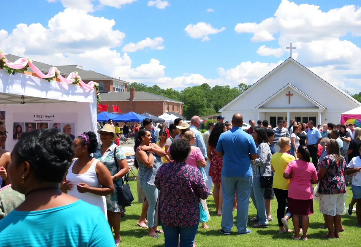 Community events in Aiken SC with attendees at various activities