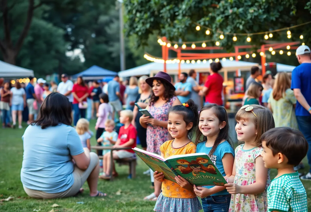 Families and children enjoying community events in Aiken SC.