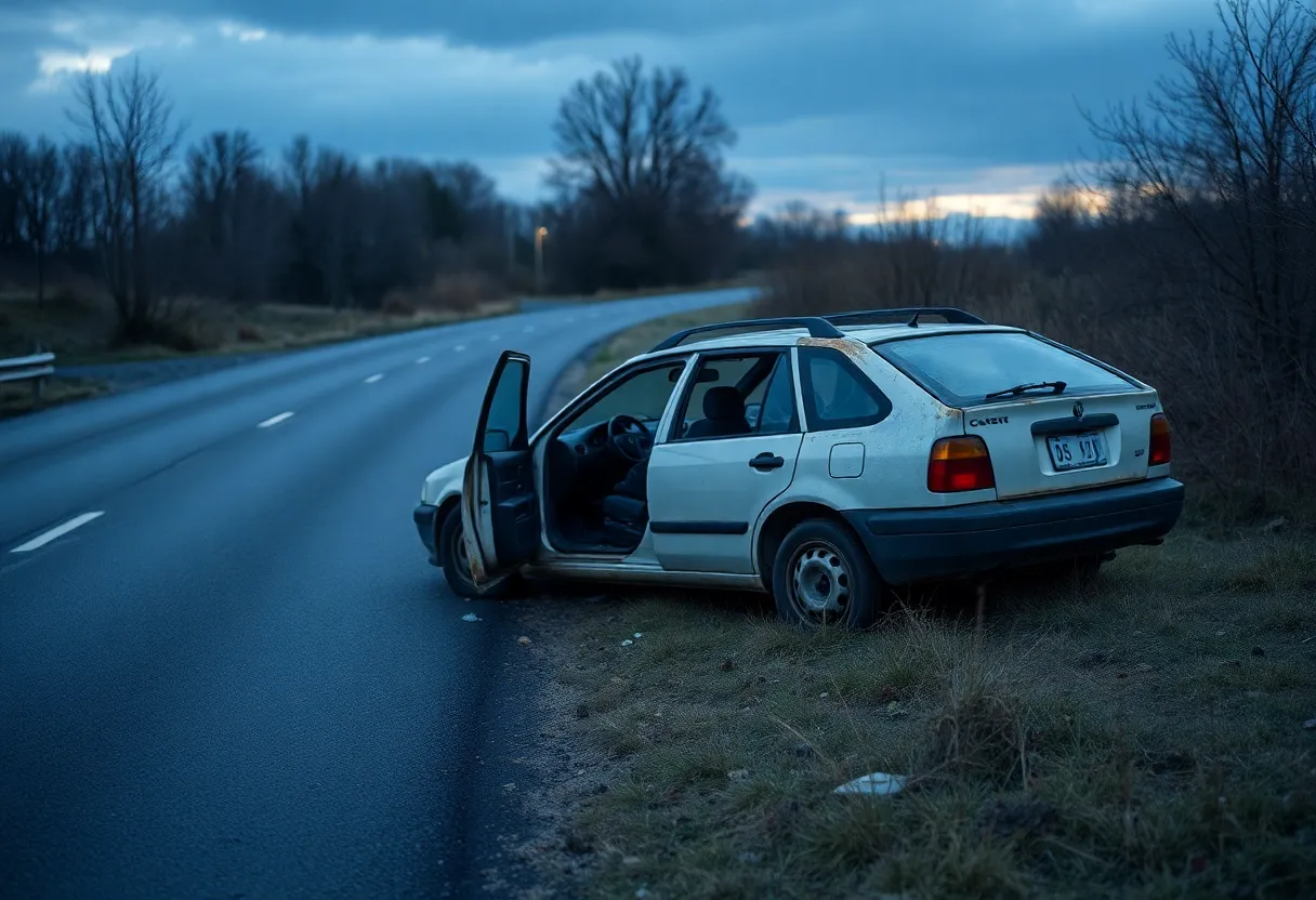Abandoned vehicle on Williston Road, Aiken County