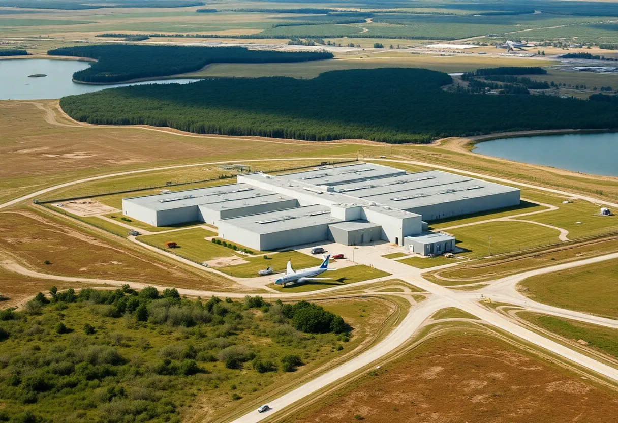 Exterior view of the Camp 57 detention center at Angola