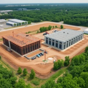 Construction site of Meta's data center in Aiken County, South Carolina