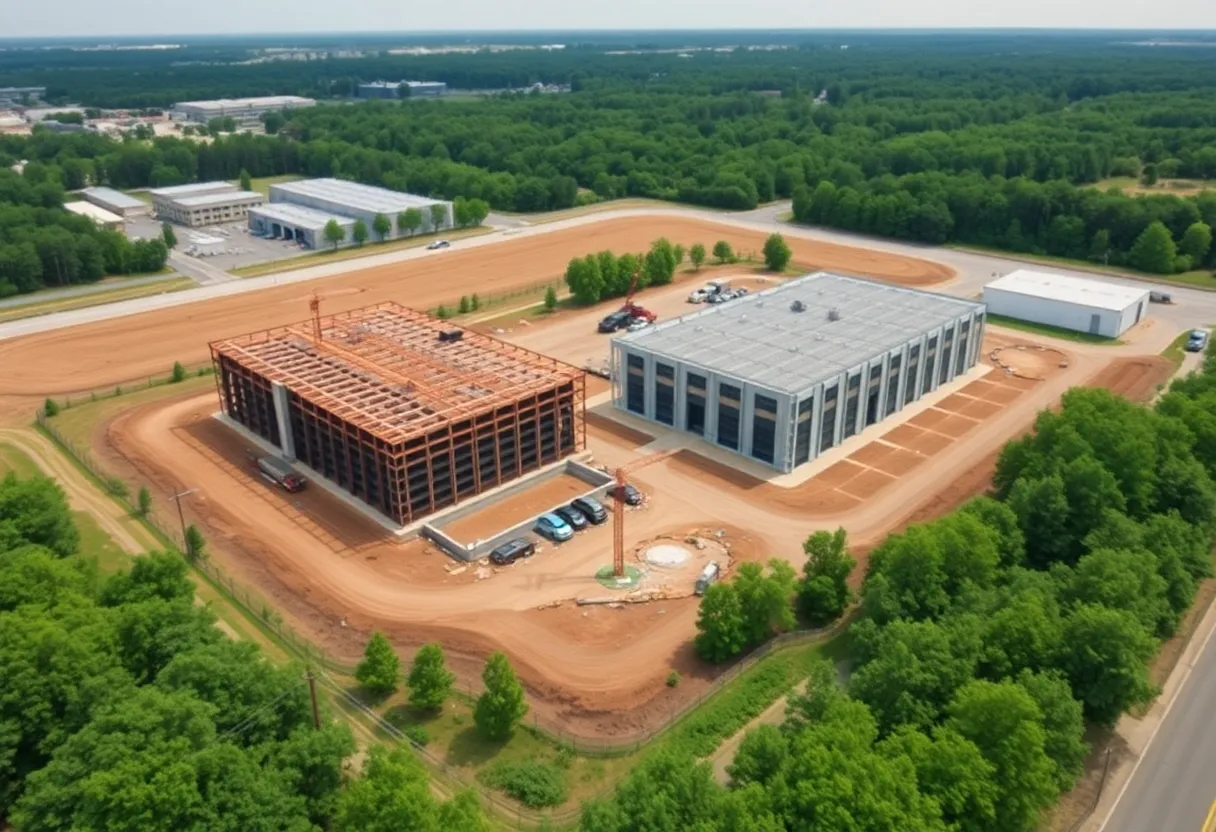 Construction site of Meta's data center in Aiken County, South Carolina