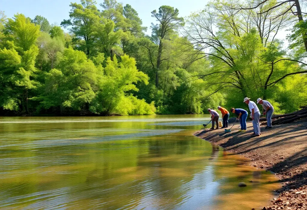 Volunteers participating in the Edisto River Sweep at Aiken State Park
