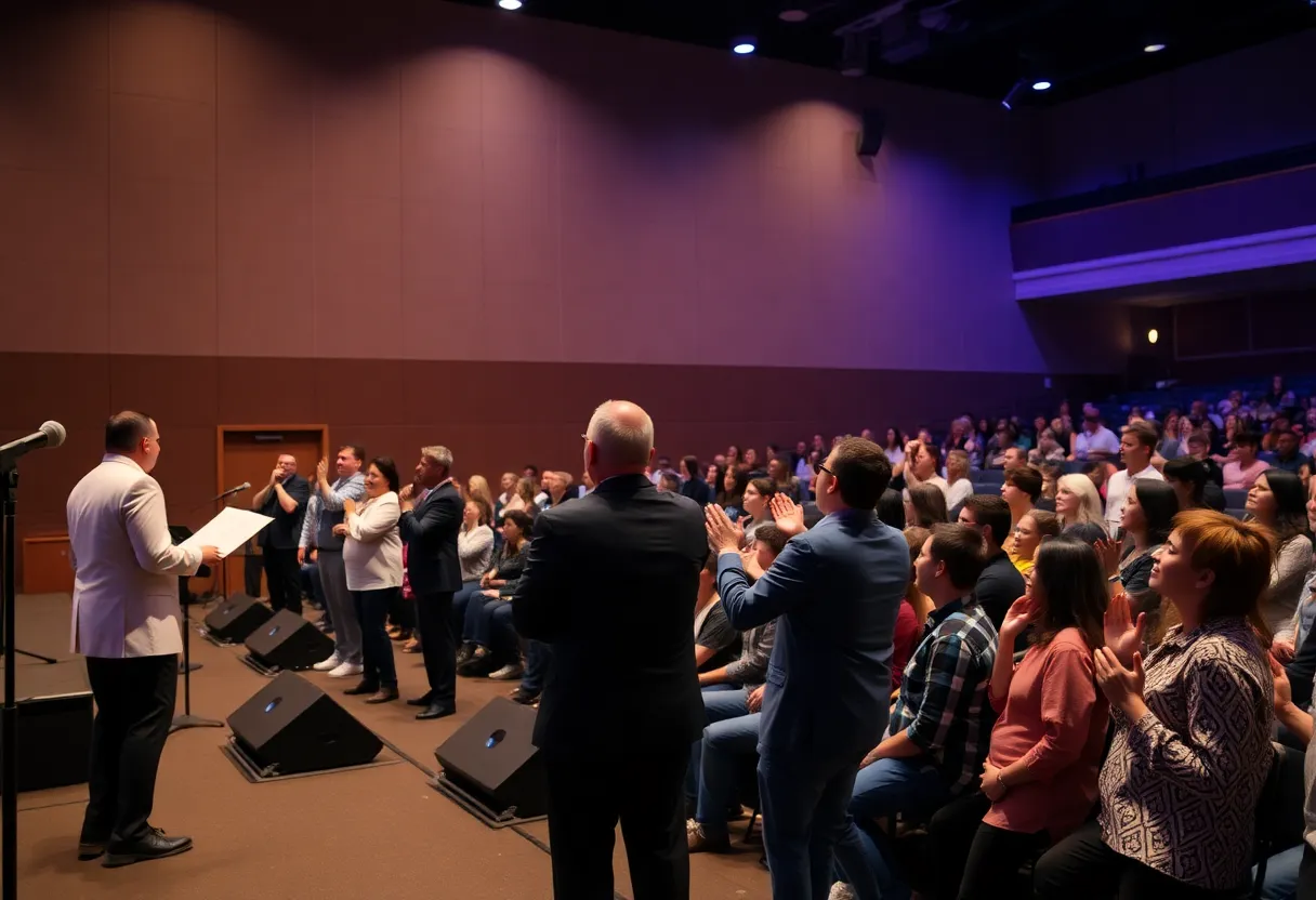 Audience enjoying the Fall Gospel Quartet Showcase at Aiken High School