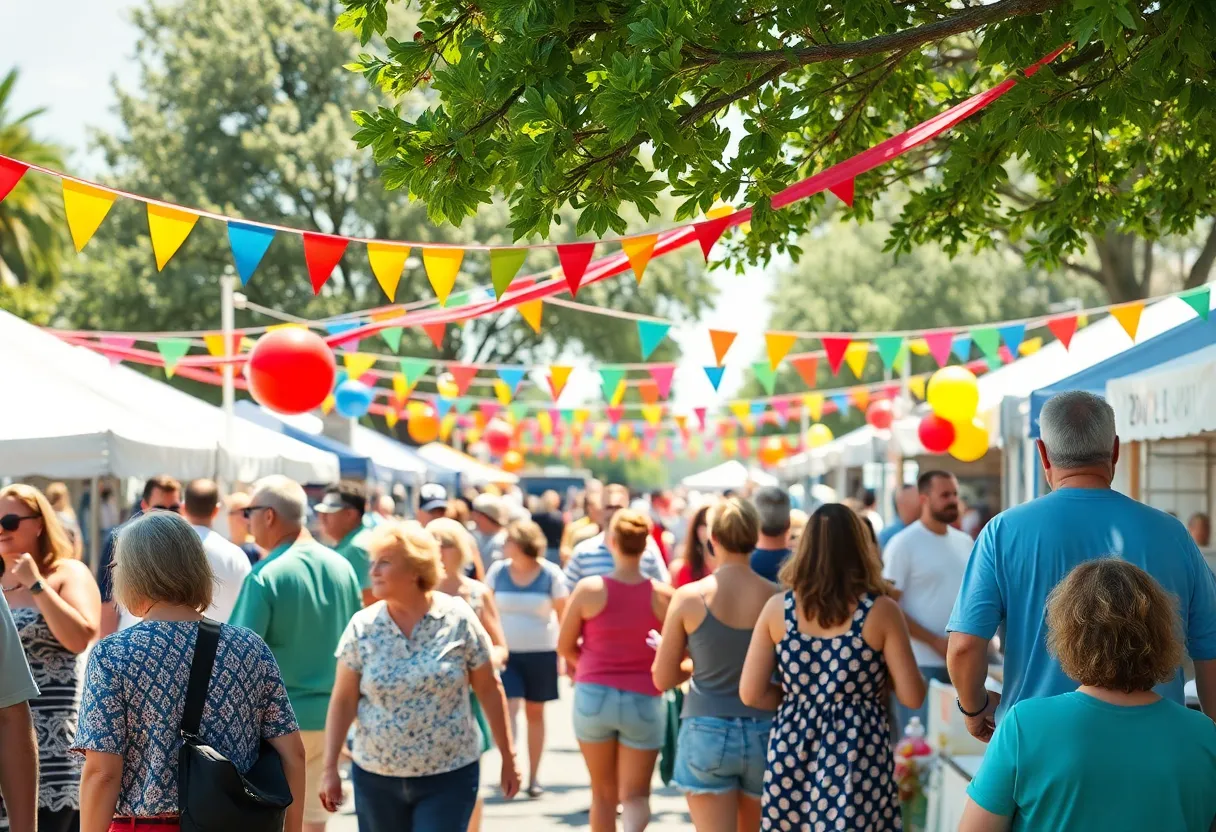 Community celebration in Augusta on Labor Day