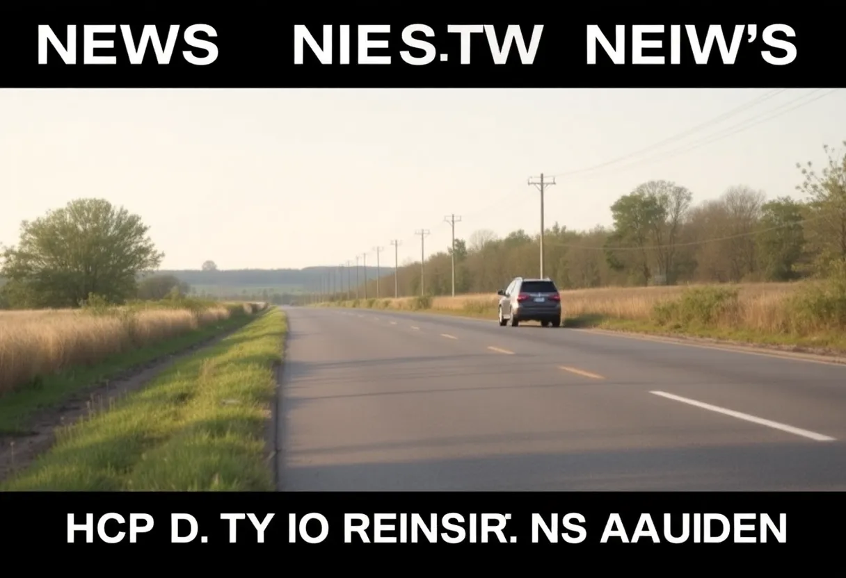 Quiet rural road in Aiken County