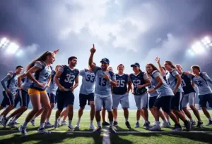 Representation of college athletics and teamwork