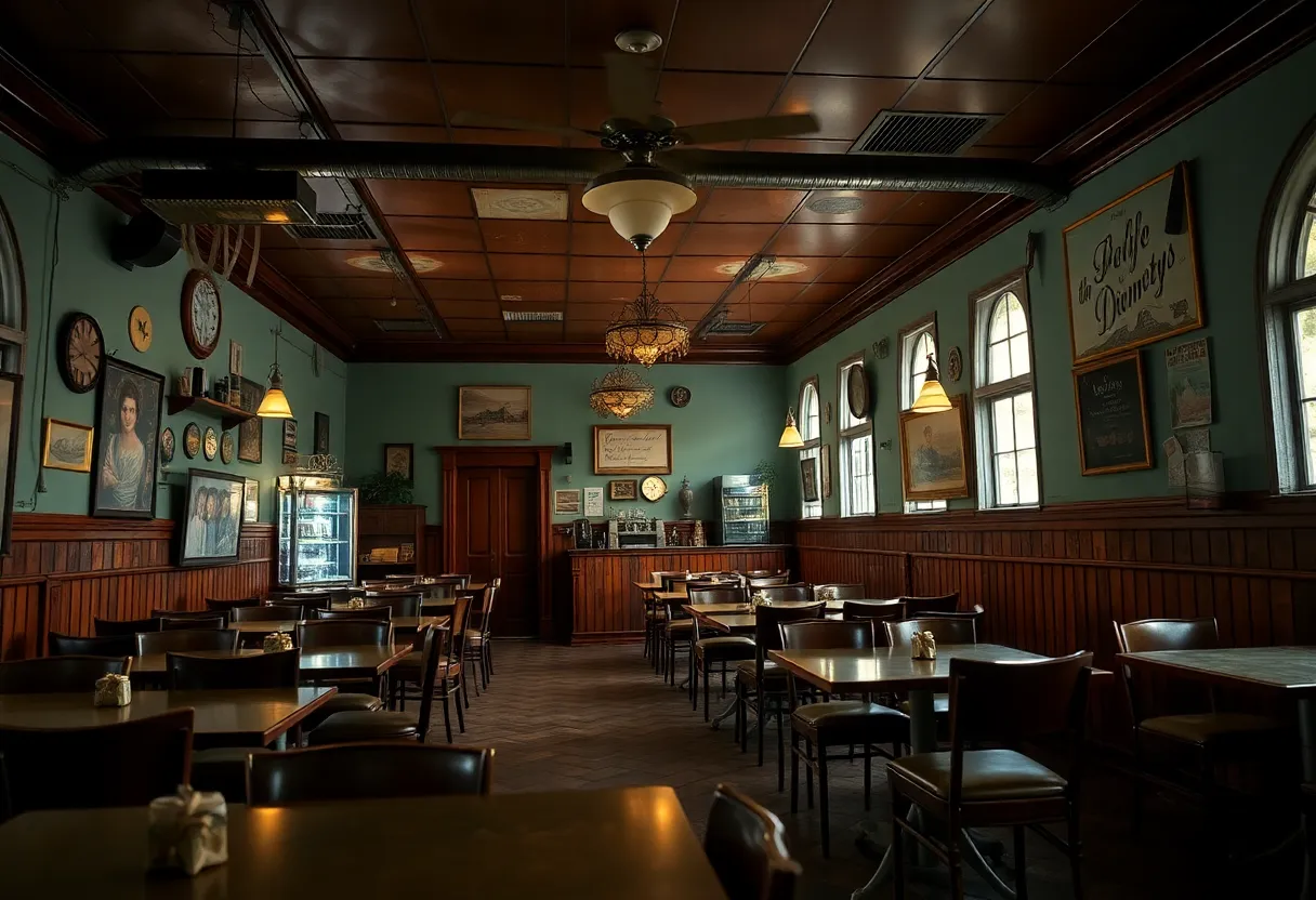 Inside of Variety Restaurant, reflecting its nostalgic decor.