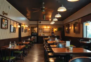 Interior view of closed Variety Restaurant in Aiken SC