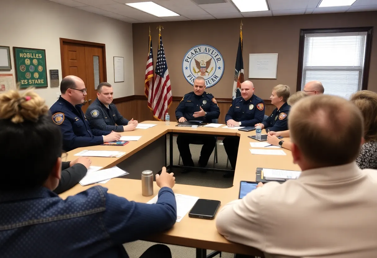 Community police meeting in Wagener