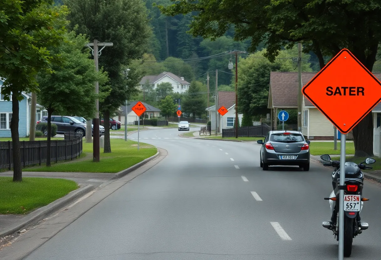Empty road in Wagener, SC signifying the need for traffic safety