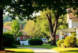A peaceful neighborhood in Aiken County, South Carolina